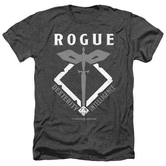 Dungeons And Dragons Rogue Adult Size Heather Style T-Shirt Black