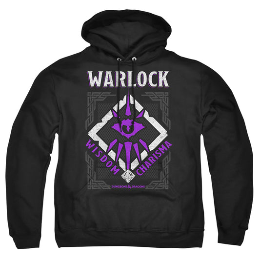 DUNGEONS AND DRAGONS : WARLOCK ADULT PULL OVER HOODIE Black 2X