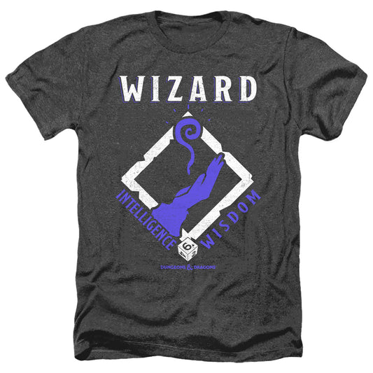 Dungeons And Dragons Wizard Adult Size Heather Style T-Shirt Black