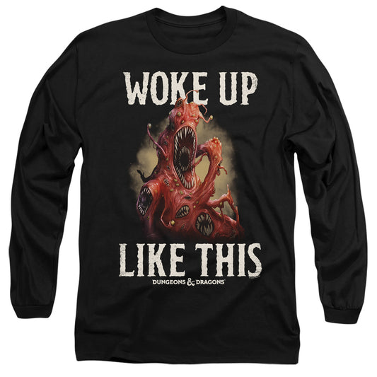 DUNGEONS AND DRAGONS : WOKE LIKE THIS L\S ADULT T SHIRT 18\1 Black 2X