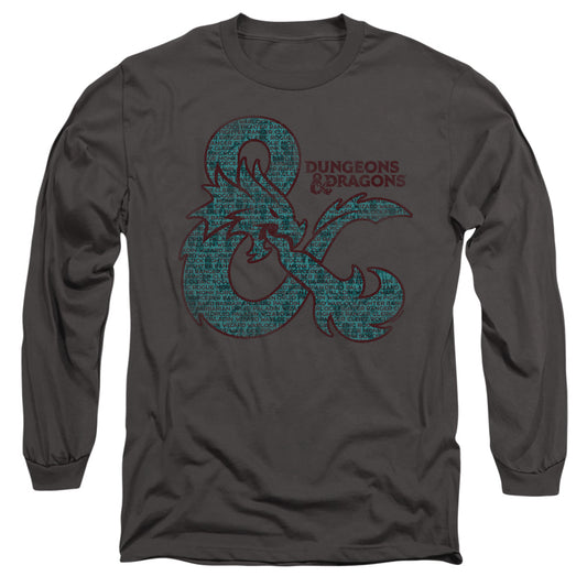 DUNGEONS AND DRAGONS : AMPERSAND CLASSES L\S ADULT T SHIRT 18\1 Charcoal 2X