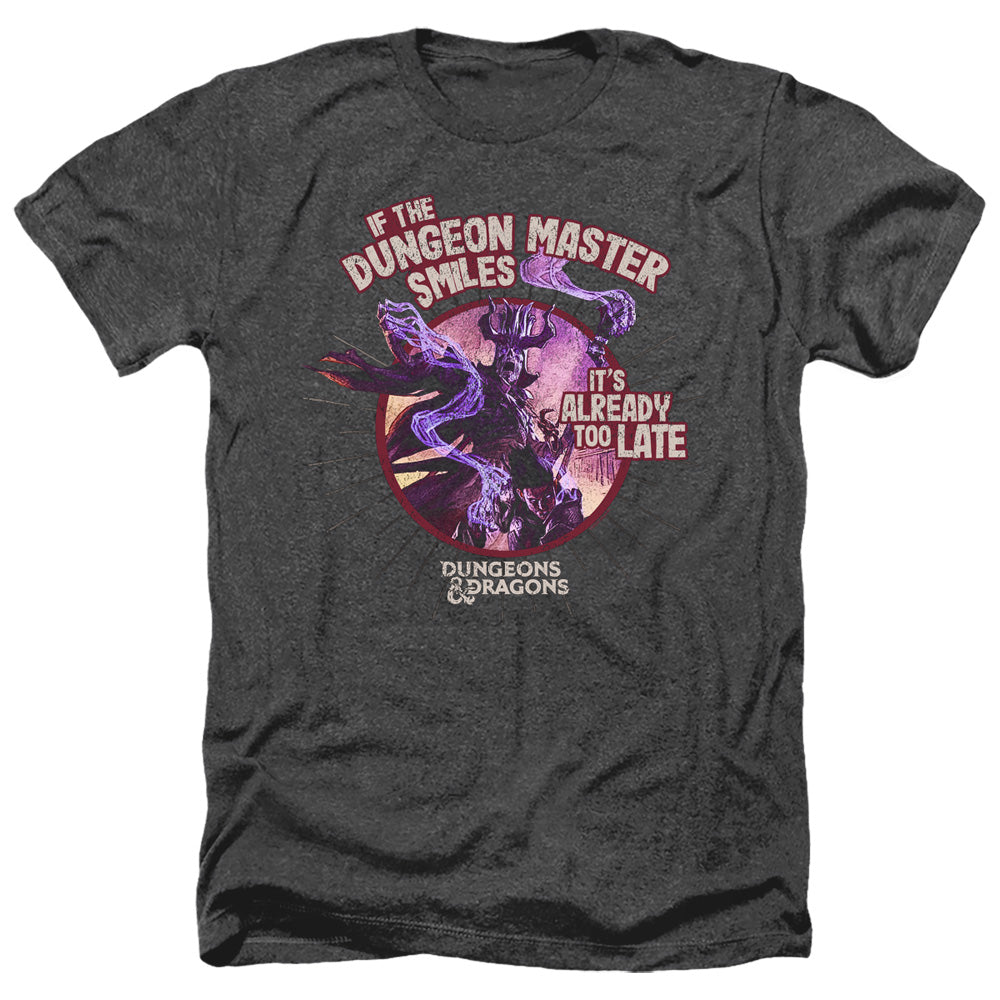 Dungeons And Dragons Dungeon Master Smiles Adult Size Heather Style T-Shirt Black