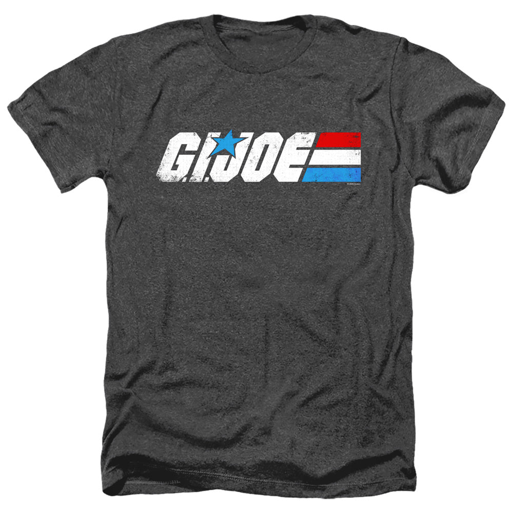 G.I. JOE Distresses Logo Adult Size Heather Style T-Shirt Black