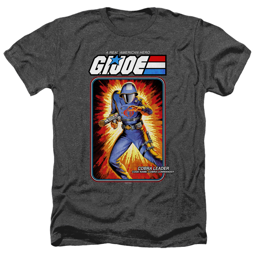 G.I. JOE Cobra Commander Card Adult Size Heather Style T-Shirt Black