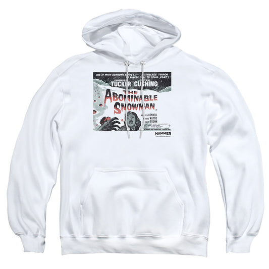 HAMMER HOUSE OF HORROR : ABOMINABLE ADULT PULL OVER HOODIE White 2X
