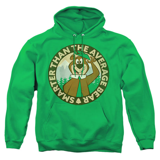 YOGI BEAR : SMARTER THAN AVERAGE ADULT PULL OVER HOODIE Kelly Green MD