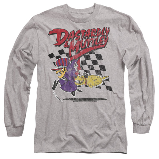 WACKY RACES : DASTARDLY AND MUTTLEY 1 L\S ADULT T SHIRT 18\1 Athletic Heather MD