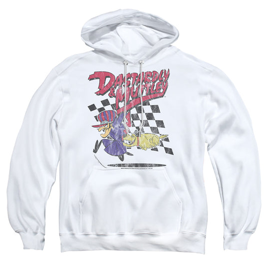 WACKY RACES : DASTARDLY AND MUTTLEY 2 ADULT PULL OVER HOODIE White MD
