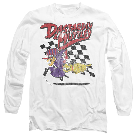 WACKY RACES : DASTARDLY AND MUTTLEY 2 L\S ADULT T SHIRT 18\1 White 2X