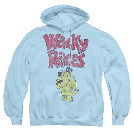 WACKY RACES : MUTTLEY 2 ADULT PULL OVER HOODIE Light Blue 2X