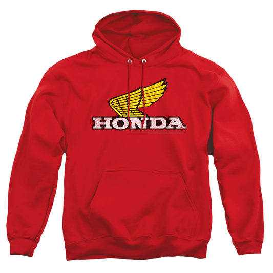 HONDA : YELLOW WING LOGO ADULT PULL OVER HOODIE Red MD