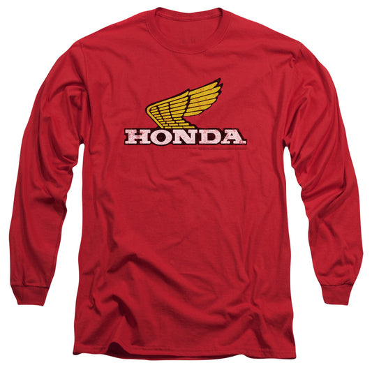 HONDA : YELLOW WING LOGO L\S ADULT T SHIRT 18\1 Red MD