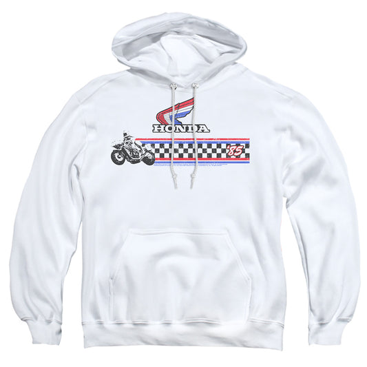 HONDA : 1985 RED WHITE BLUE ADULT PULL OVER HOODIE White 2X