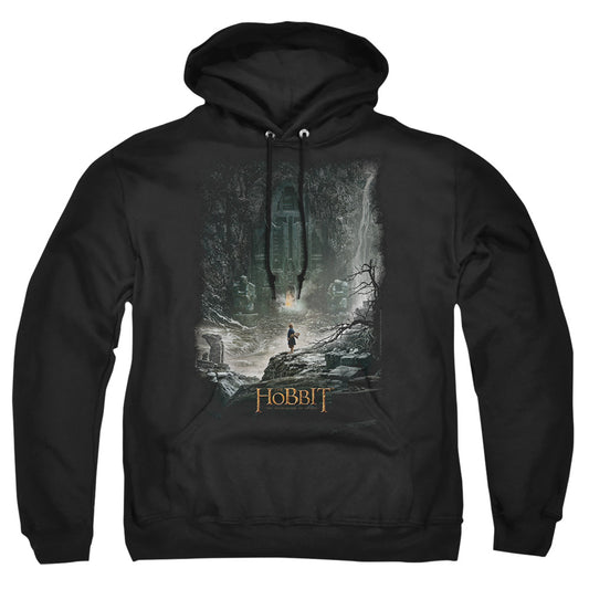 HOBBIT : AT SMAUG'S DOOR ADULT PULL OVER HOODIE Black MD
