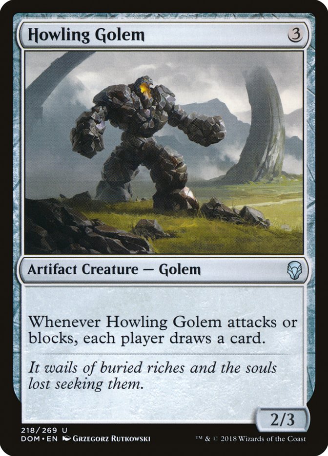 Howling Golem Magic The Gathering Dominaria dom-218