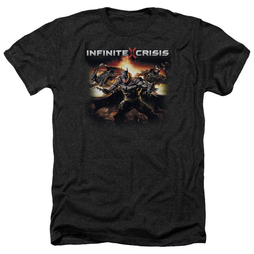Infinite Crisis Batman Adult Size Heather Style T-Shirt Black