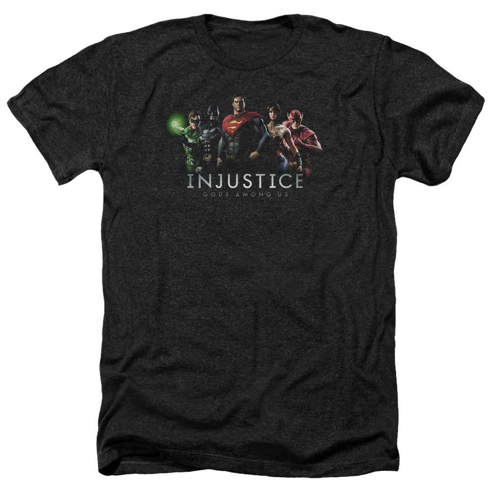 Injustice Gods Among Us Injustice League Adult Size Heather Style T-Shirt Black