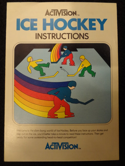 Ice Hockey Instruction Booklet Atari 2600