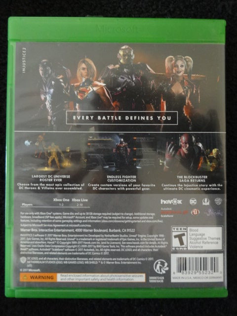 Injustice 2 Microsoft Xbox One