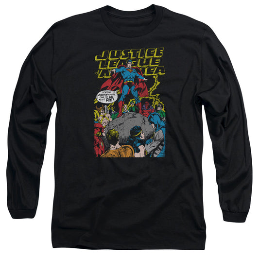 JUSTICE LEAGUE OF AMERICA : ULTIMATE SCARIFICE L\S ADULT T SHIRT 18\1 Black MD