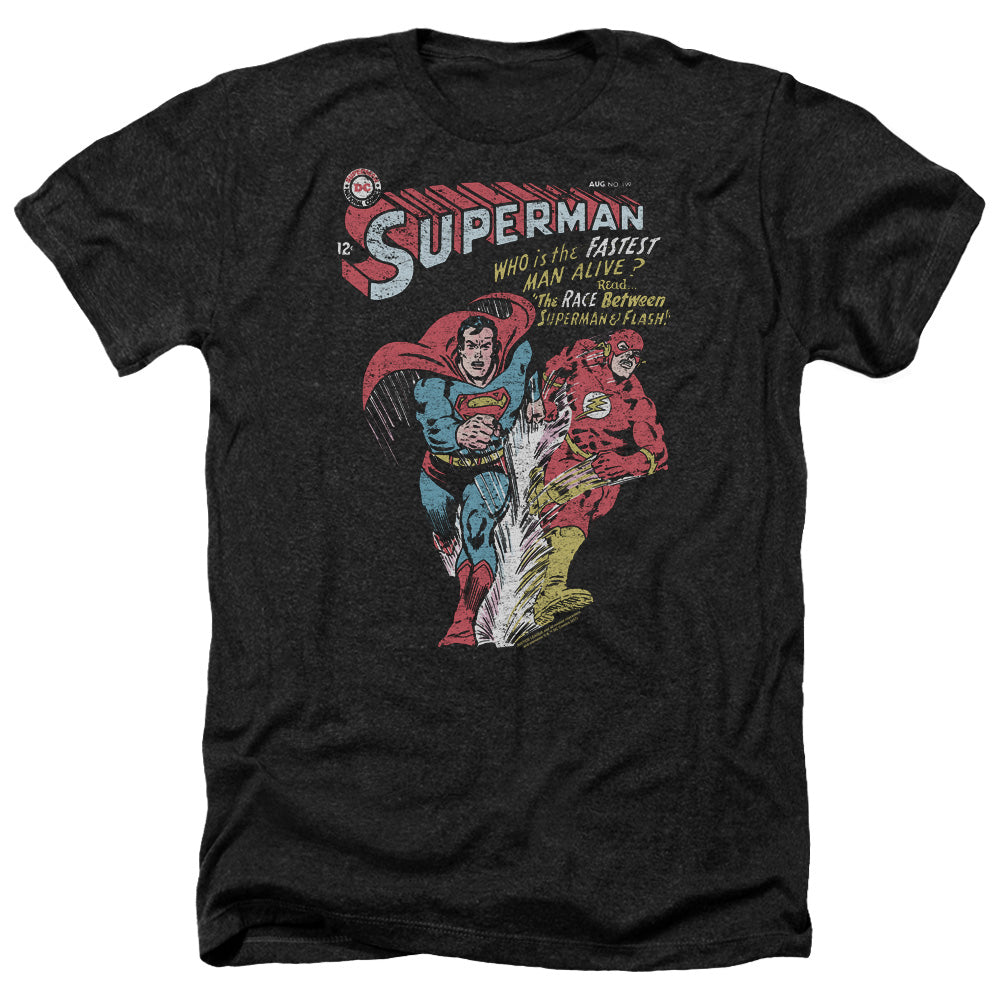 Justice League Of America Fastest Man Adult Size Heather Style T-Shirt Black