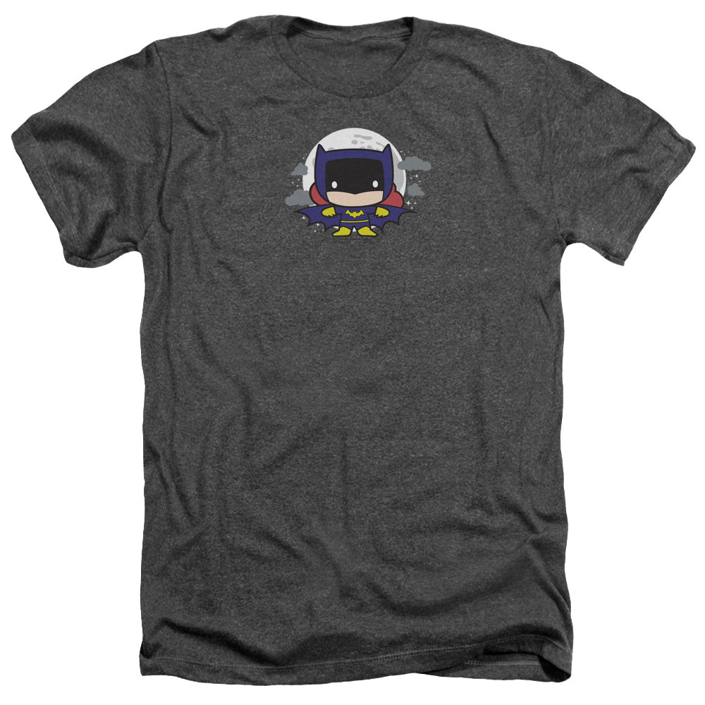 Justice League Of America Batgirl Chibi Adult Size Heather Style T-Shirt Charcoal