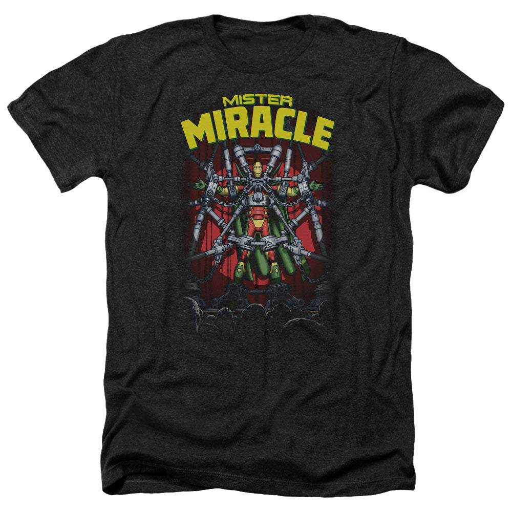 Justice League Of America Mister Miracle Adult Size Heather Style T-Shirt Black