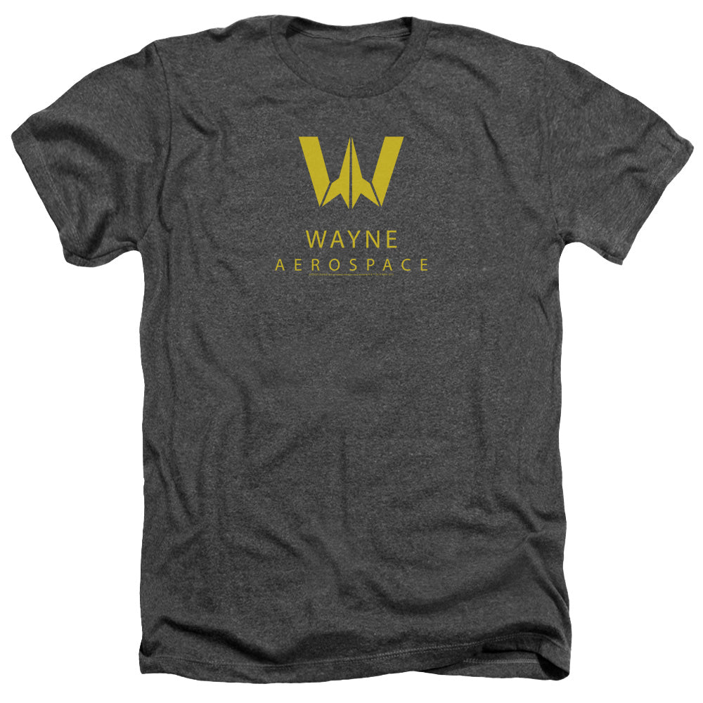 Justice League Movie Wayne Aerospace Adult Size Heather Style T-Shirt Charcoal