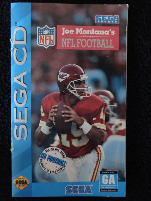 Joe Montana NFL Football Instruction Booklet Sega CD