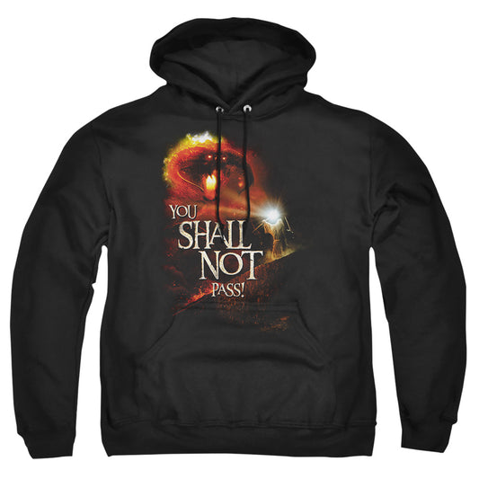 LORD OF THE RINGS : YOU SHALL NOT PASS ADULT PULL OVER HOODIE Black 2X