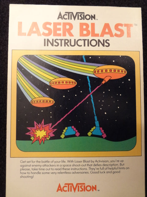 Laser Blast Instruction Booklet Atari 2600