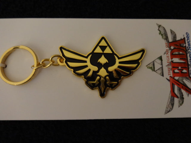 Legend Of Zelda Skyward Sword Gold Metal KeyChain