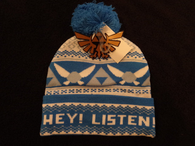 Legend of Zelda Navi Cold Weather knit Hat with Pompom