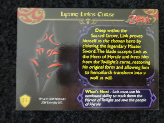 Lifting Link's Curse Enterplay 2016 Legend Of Zelda Collectable Trading Card Number 53