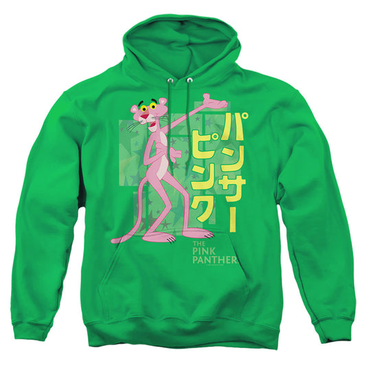 PINK PANTHER : ASIAN LETTERS ADULT PULL OVER HOODIE KELLY GREEN 2X
