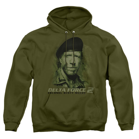 DELTA FORCE 2 : YOU CAN'T SEE ME ADULT PULL OVER HOODIE MILITARY GREEN MD