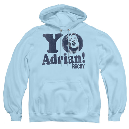 ROCKY : YO ADRIAN ADULT PULL OVER HOODIE LIGHT BLUE MD