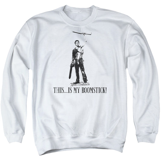 ARMY OF DARKNESS : BOOMSTICK! ADULT CREW SWEAT White LG