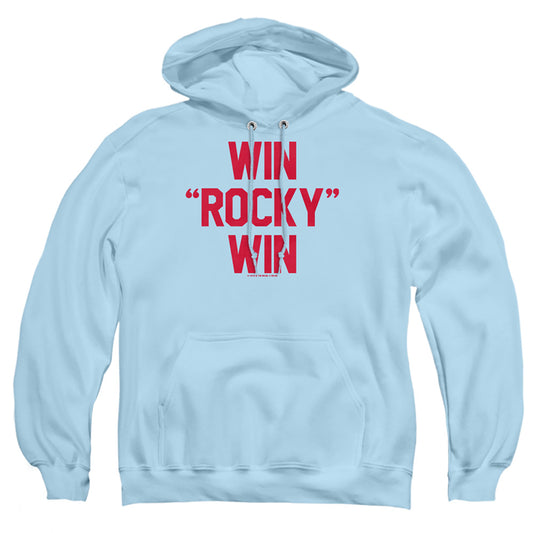 ROCKY : WIN ROCKY WIN ADULT PULL OVER HOODIE LIGHT BLUE 2X