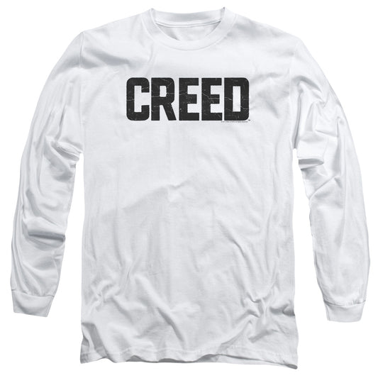 CREED : CRACKED LOGO L\S ADULT T SHIRT 18\1 White LG