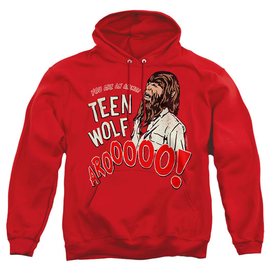 TEEN WOLF : ANIMAL ADULT PULL OVER HOODIE Red MD