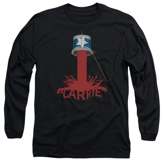 CARRIE : BUCKET OF BLOOD L\S ADULT T SHIRT 18\1 Black SM