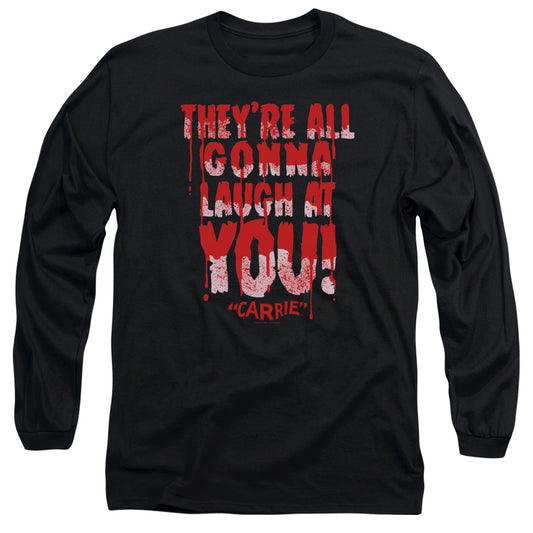 CARRIE : LAUGH AT YOU L\S ADULT T SHIRT 18\1 Black 2X