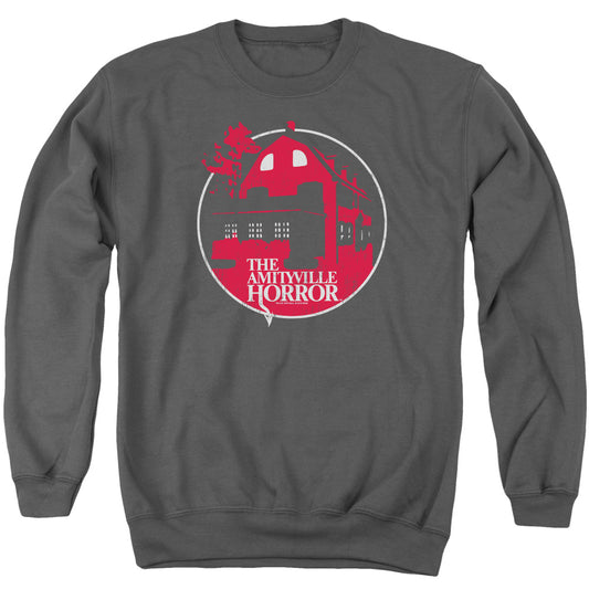 AMITYVILLE HORROR : RED HOUSE ADULT CREW SWEAT Charcoal LG