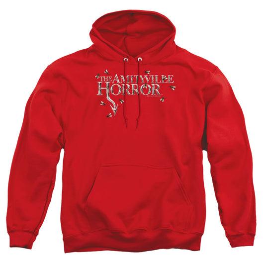 AMITYVILLE HORROR : FLIES ADULT PULL-OVER HOODIE Red 2X