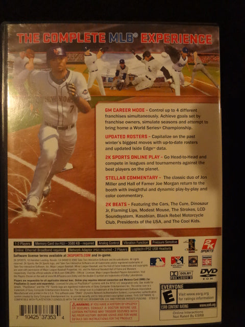 Major League Baseball 2K8 Sony PlayStation 2
