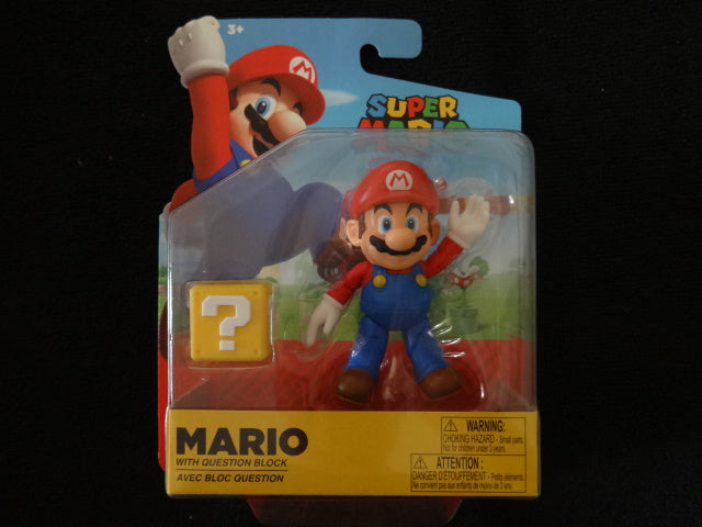 Mario With Question Block World Of Nintendo 4 Inch
