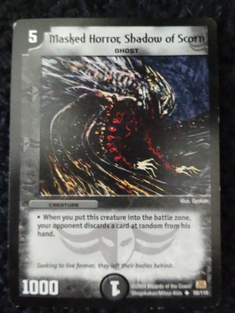 Masked Horror Shadow of Scorn Duel Masters Trading Card