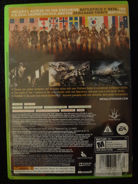 Medal Of Honor Warfighter Limited Edition Microsoft Xbox 360