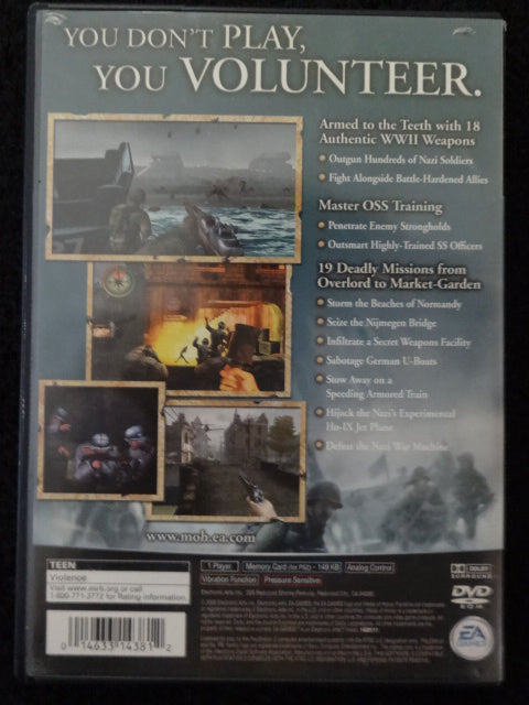 Medal Of Honor Frontline Sony PlayStation 2